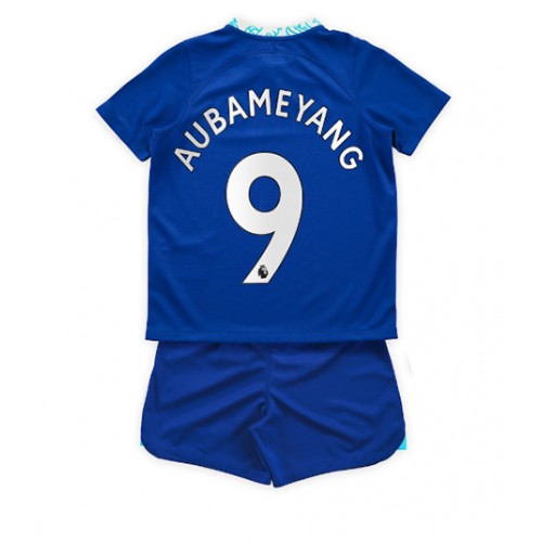 Chelsea Aubameyang #9 Hjemmedraktsett Barn 2022-23 Kortermet (+ Korte bukser) Chelsea Aubameyang #9 Hjemmedraktsett Barn 2022-23 Kortermet (+ Korte bukser)